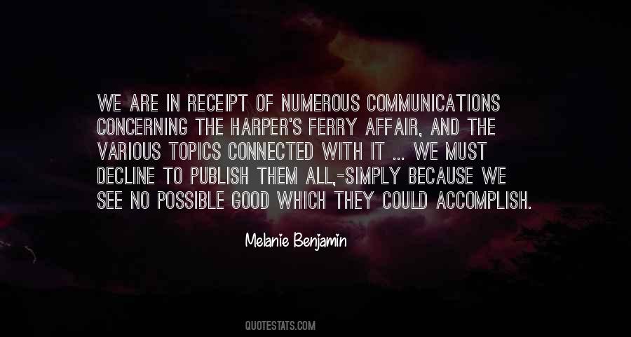 Melanie Benjamin Quotes #725503