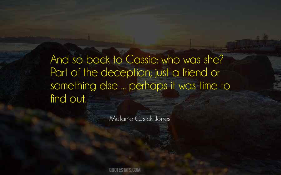 Melanie Cusick-Jones Quotes #840098