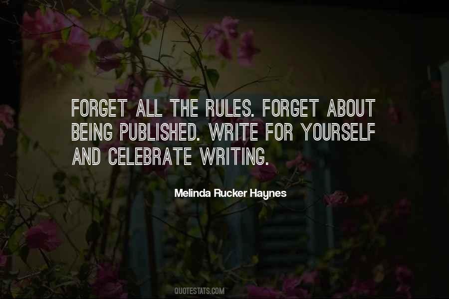 Melinda Rucker Haynes Quotes #1255793