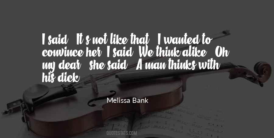 Melissa Bank Quotes #130188