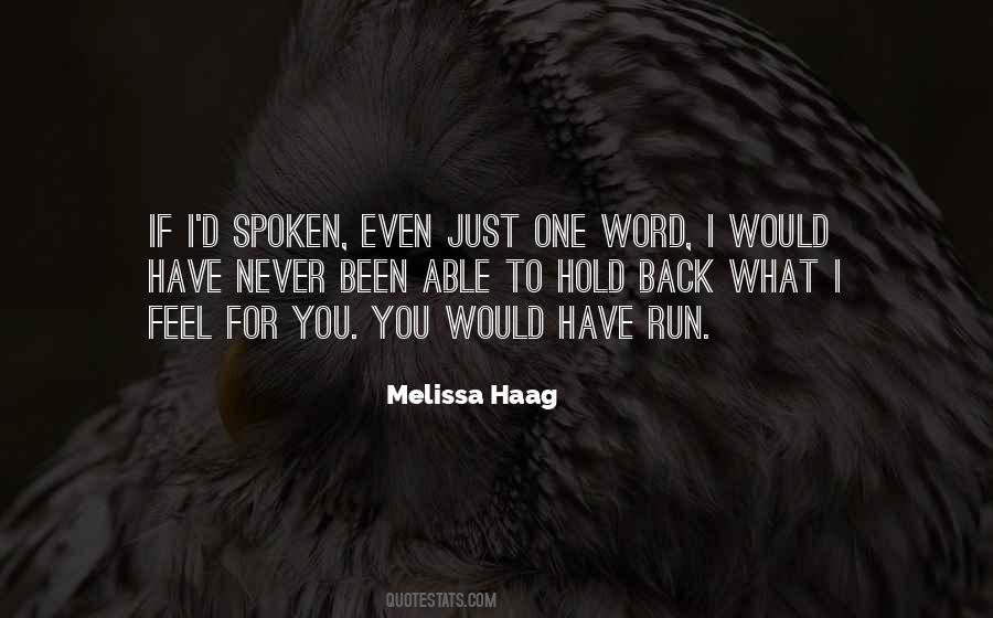 Melissa Haag Quotes #1473639