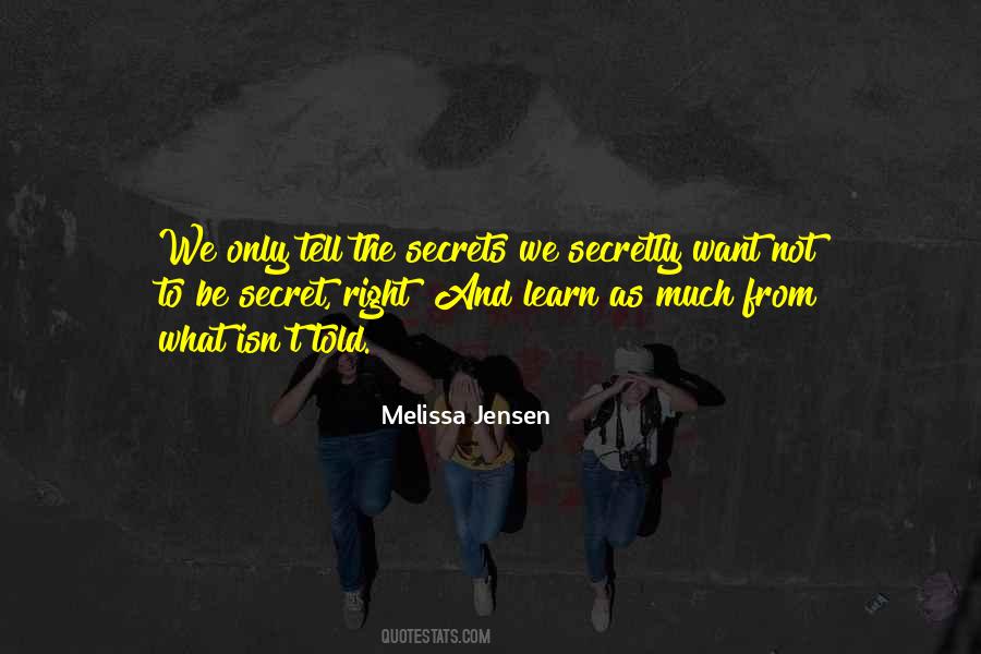 Melissa Jensen Quotes #1029902