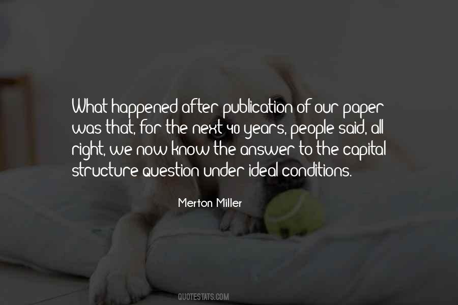 Merton Miller Quotes #1551433
