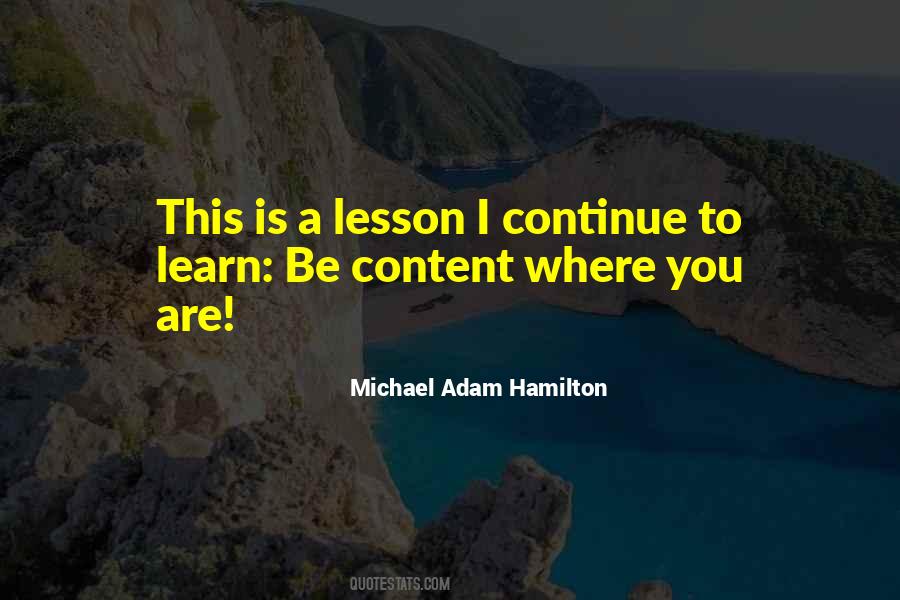 Michael Adam Hamilton Quotes #211055