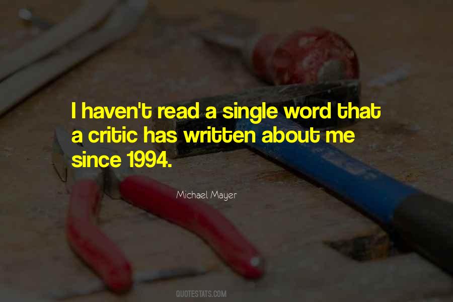 Michael Mayer Quotes #1715887