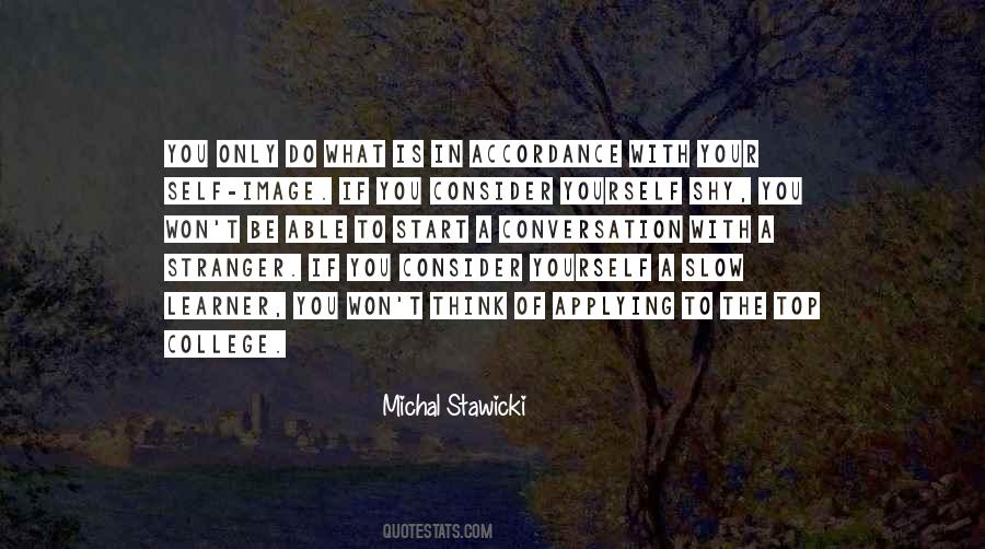 Michal Stawicki Quotes #1160425