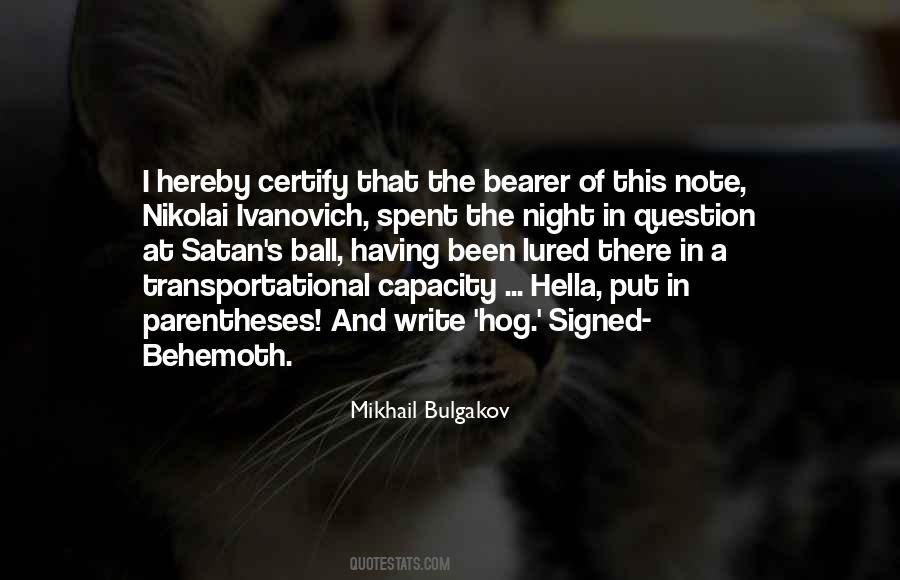 Mikhail Bulgakov Quotes #417077