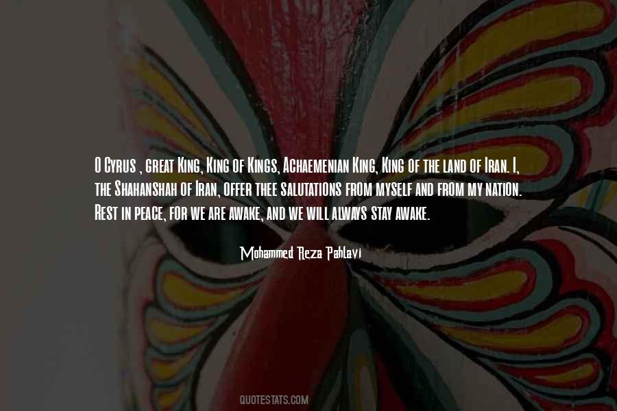 Mohammed Reza Pahlavi Quotes #378129