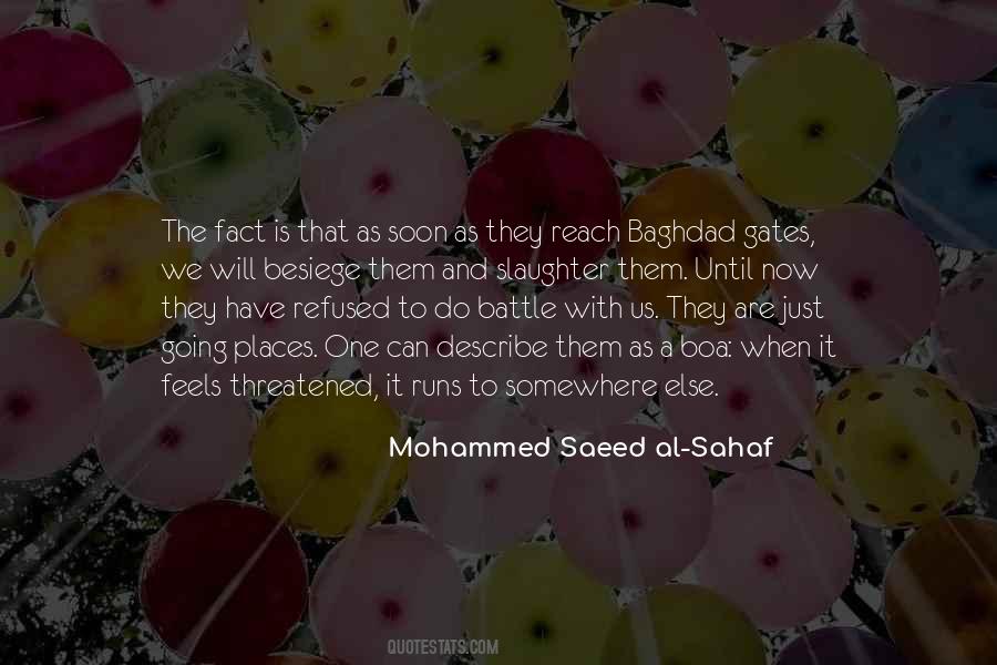 Mohammed Saeed Al-Sahaf Quotes #1008114