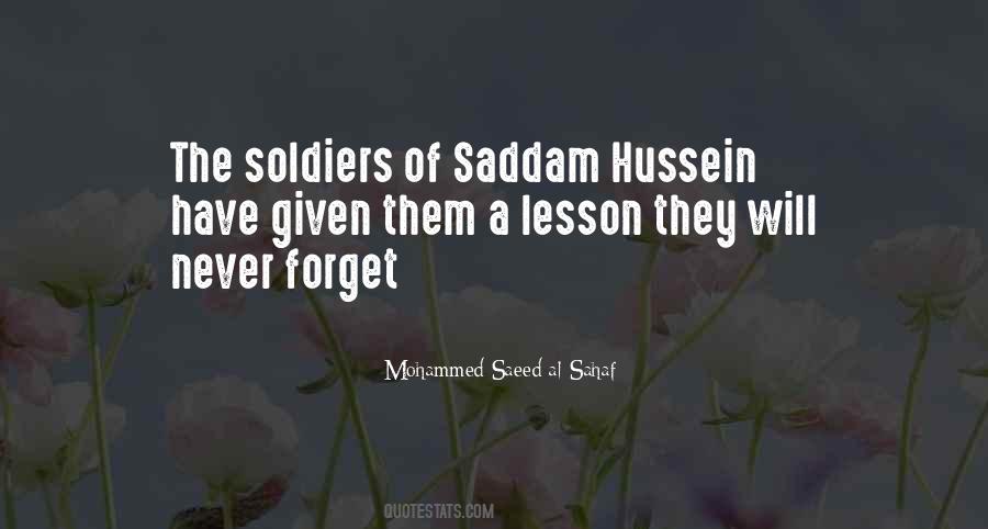 Mohammed Saeed Al-Sahaf Quotes #1189702