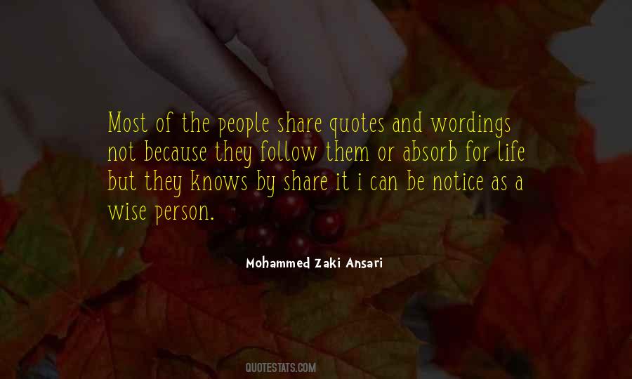 Mohammed Zaki Ansari Quotes #169661