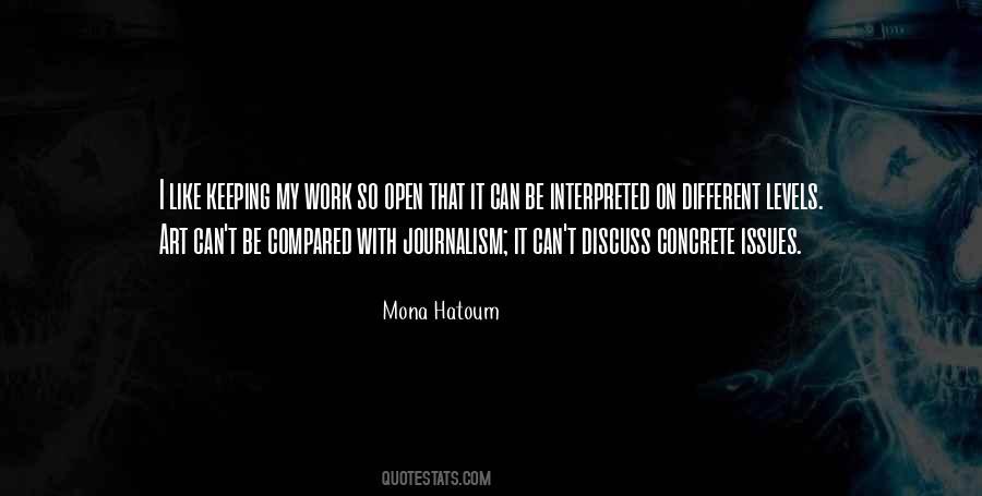 Mona Hatoum Quotes #8815