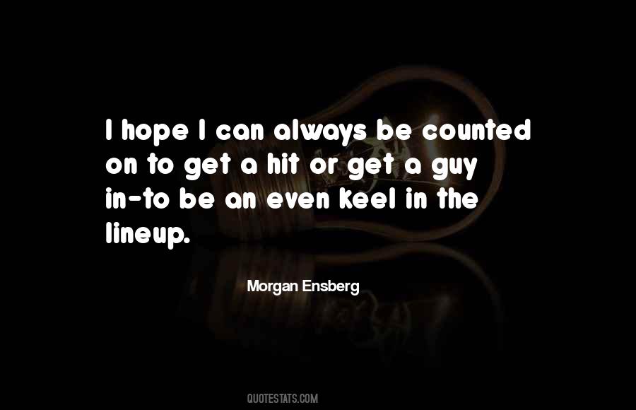 Morgan Ensberg Quotes #1198079