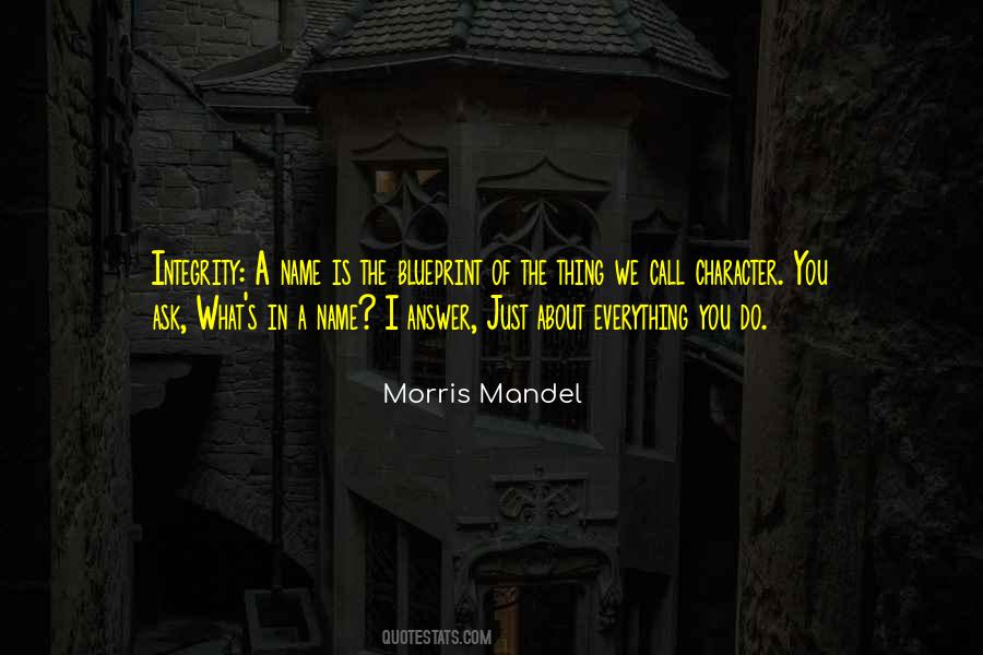 Morris Mandel Quotes #227999