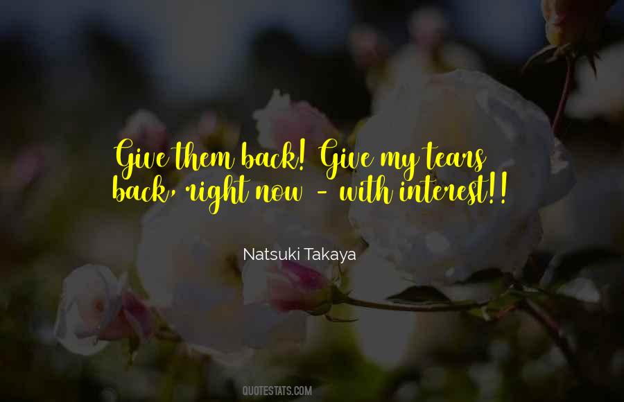 Natsuki Takaya Quotes #1848598