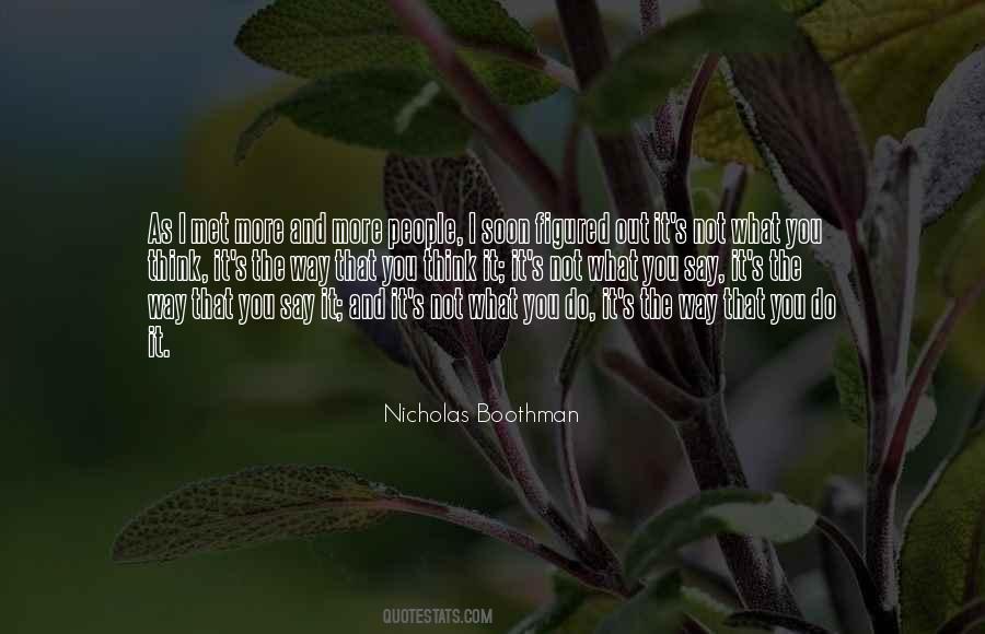 Nicholas Boothman Quotes #1187540