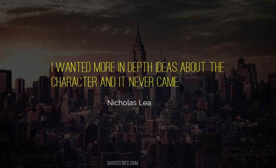 Nicholas Lea Quotes #188335
