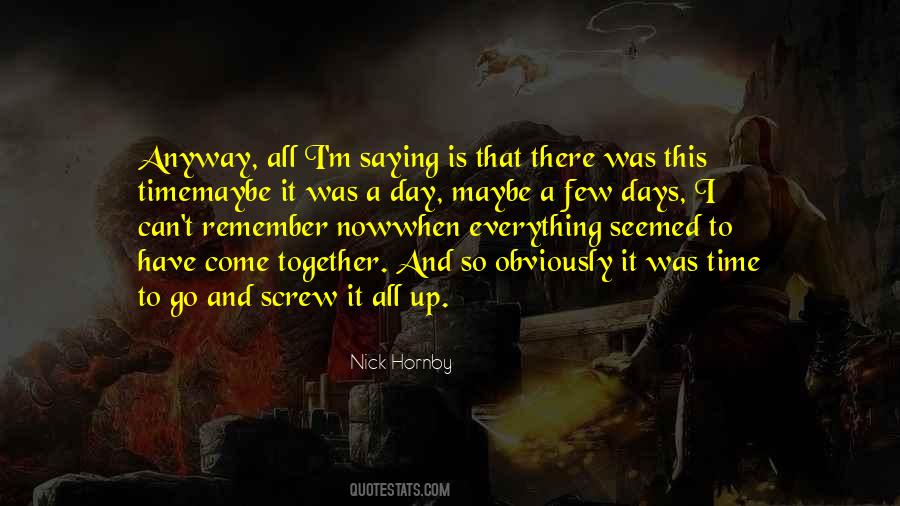 Nick Hornby Quotes #1258591