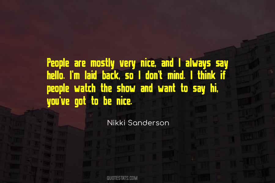 Nikki Sanderson Quotes #329354