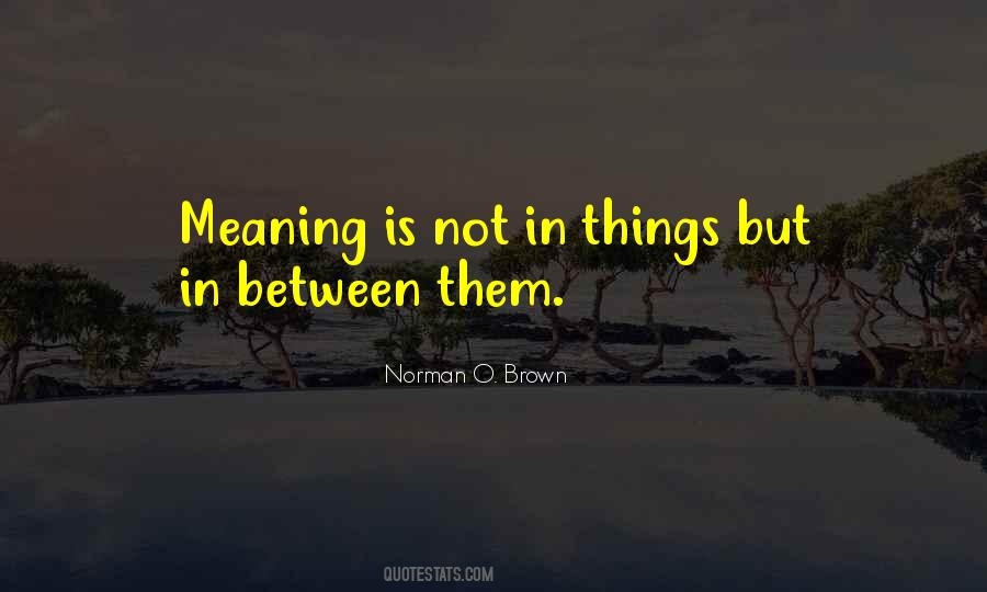 Norman O. Brown Quotes #1600866