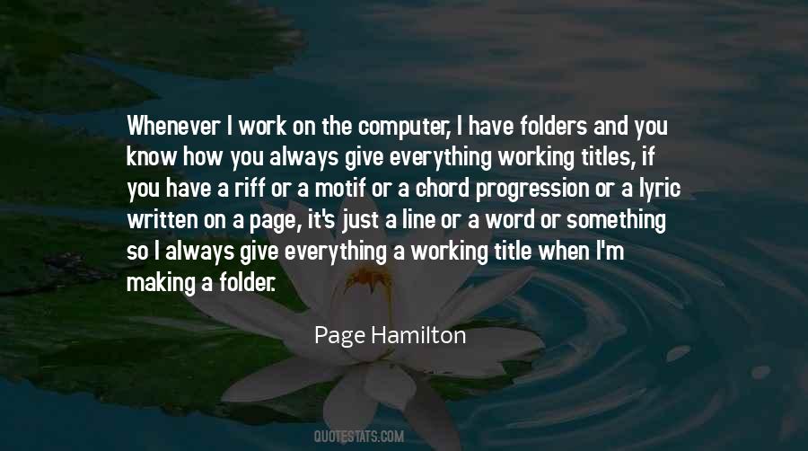 Page Hamilton Quotes #683045