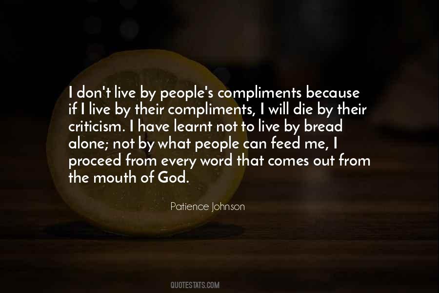 Patience Johnson Quotes #1860129