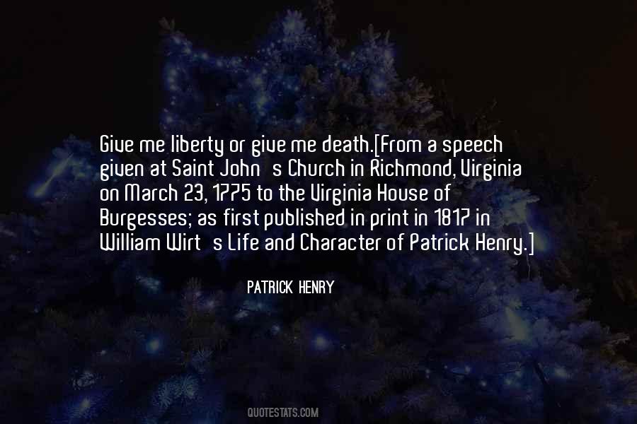 Patrick Henry Quotes #284433