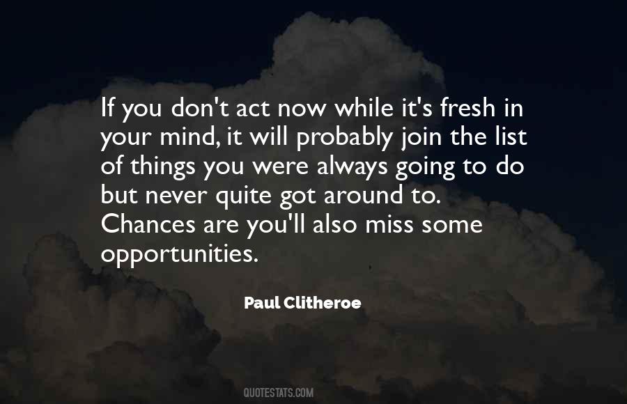 Paul Clitheroe Quotes #158241