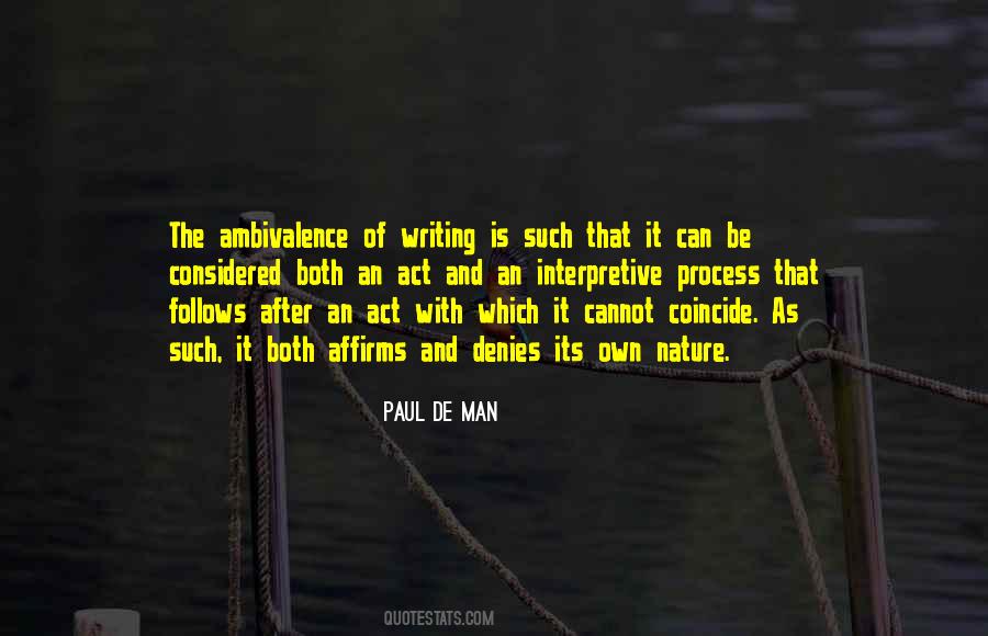 Paul De Man Quotes #900679