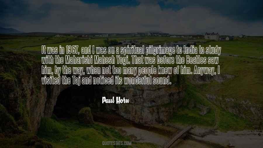 Paul Horn Quotes #986352