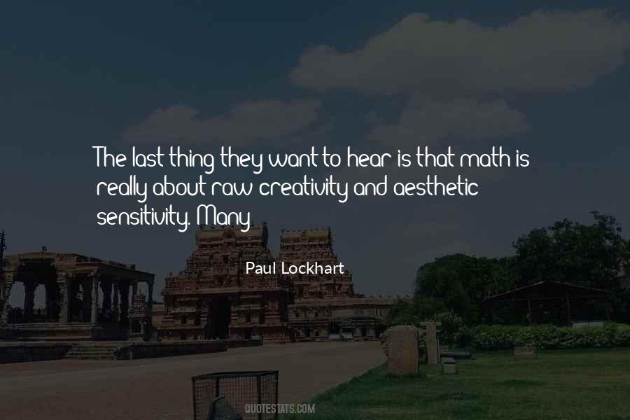 Paul Lockhart Quotes #19789