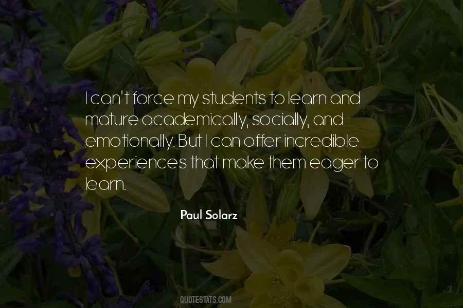 Paul Solarz Quotes #1564847