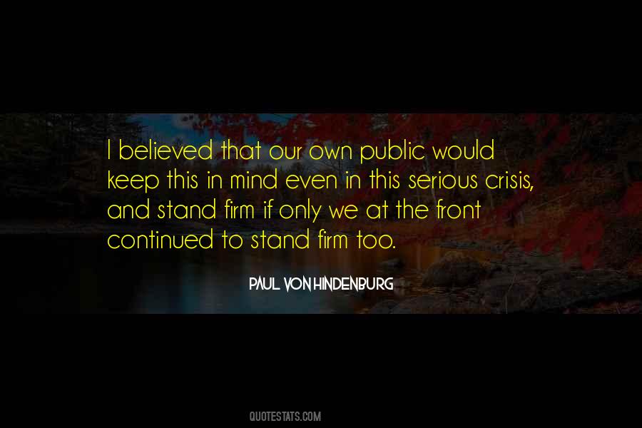 Paul Von Hindenburg Quotes #1371592