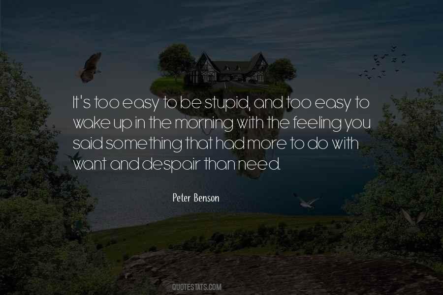 Peter Benson Quotes #954082