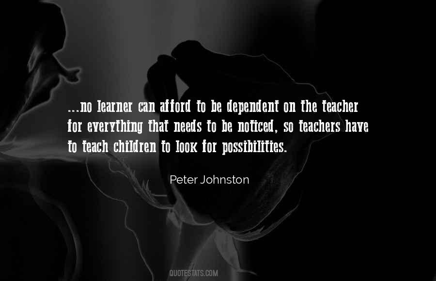 Peter Johnston Quotes #1027224