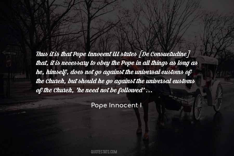 Pope Innocent I Quotes #782637