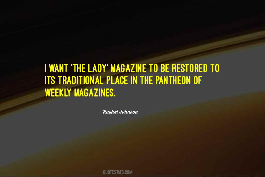 Rachel Johnson Quotes #1554674