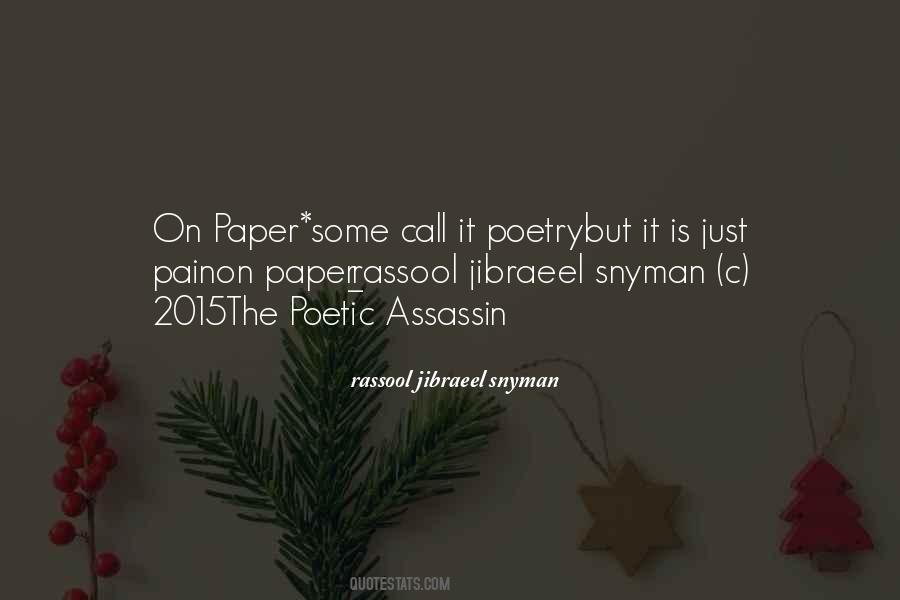 Rassool Jibraeel Snyman Quotes #916205