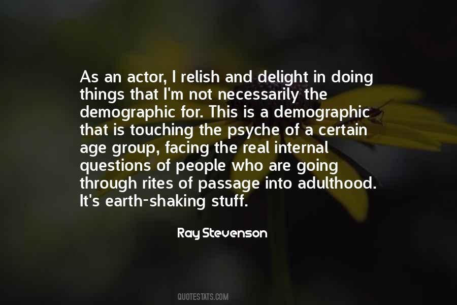 Ray Stevenson Quotes #671116