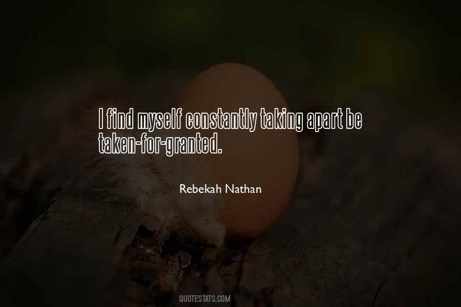 Rebekah Nathan Quotes #81745