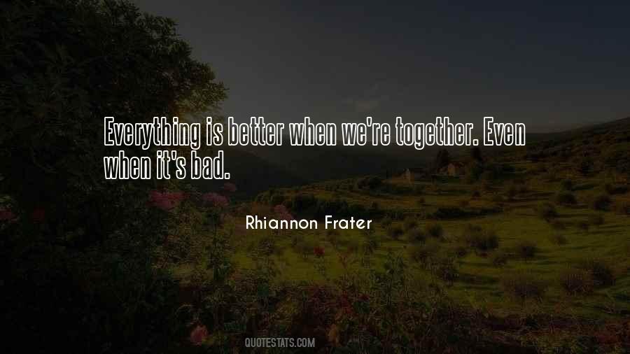 Rhiannon Frater Quotes #1156708