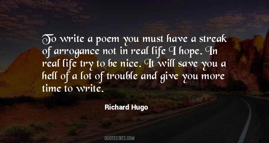 Richard Hugo Quotes #1251553