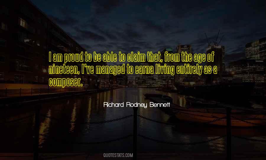 Richard Rodney Bennett Quotes #43380