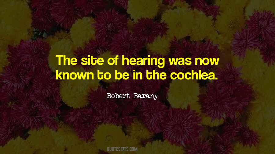 Robert Barany Quotes #1576664