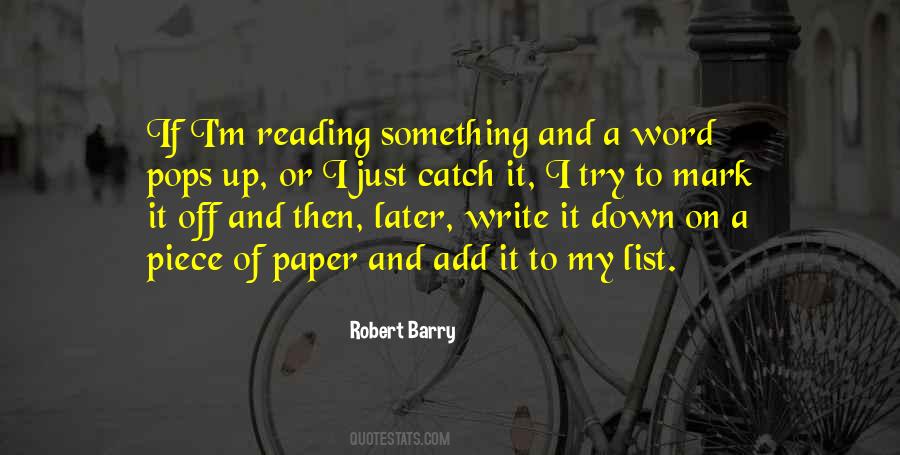 Robert Barry Quotes #451939
