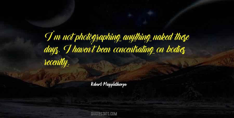 Robert Mapplethorpe Quotes #958721