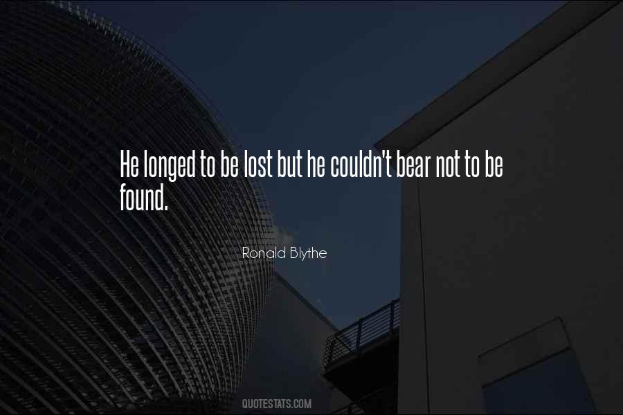 Ronald Blythe Quotes #1091930