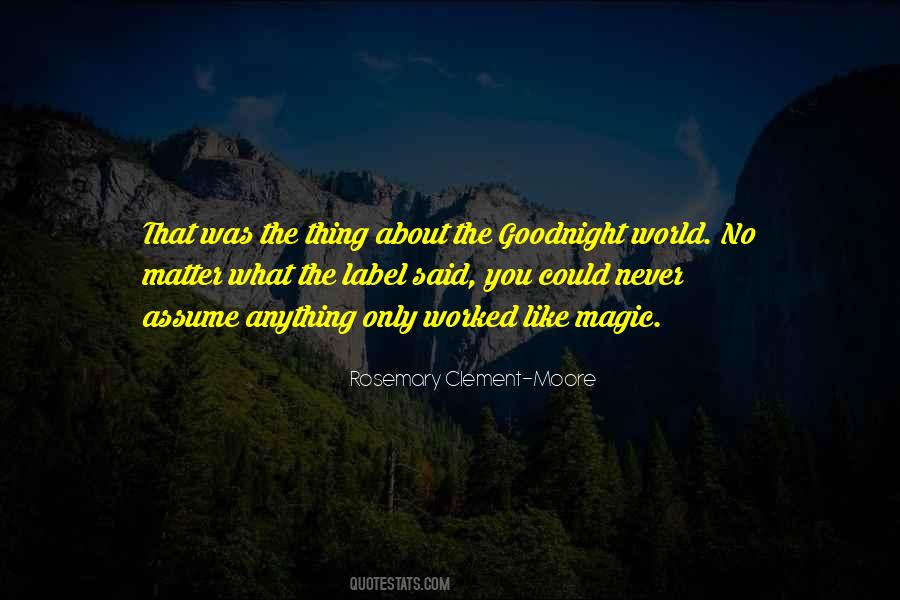 Rosemary Clement-Moore Quotes #24804