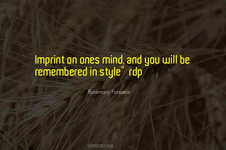Rosemary Fonseca Quotes #635522