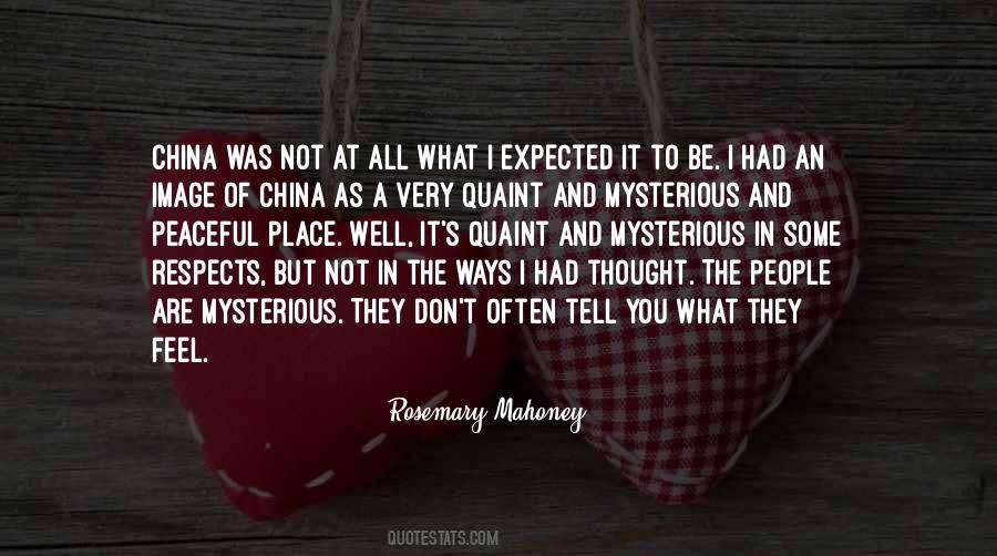 Rosemary Mahoney Quotes #22722